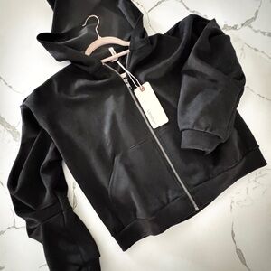 Lanston Women's Zip up Hoodie with poofy sleeves details NWT - XS